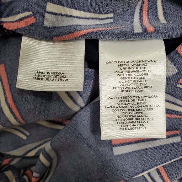 ANNE KLEIN Eclipse Blue Marina Printed Faux Wrap - Picture 9 of 15